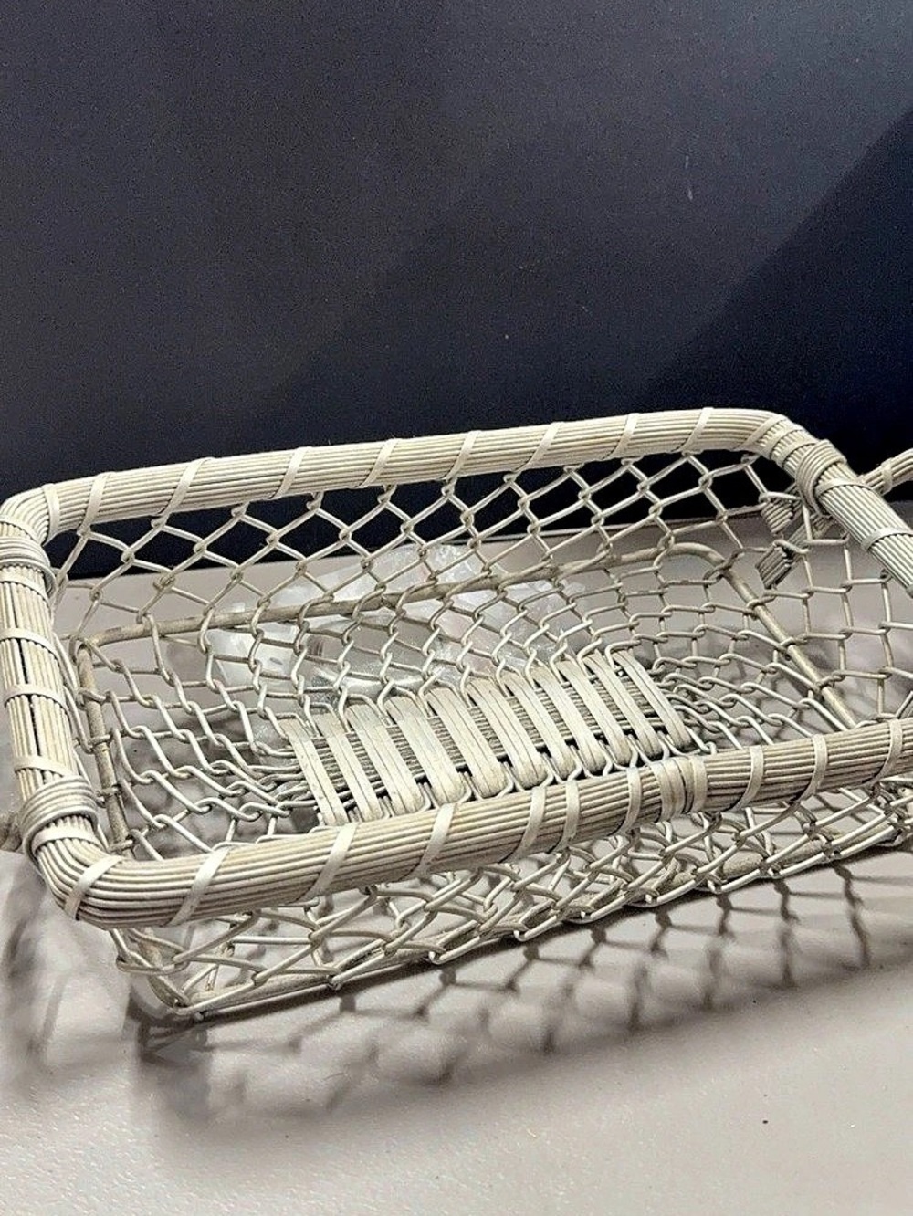Silver Woven Wire Decorative Tray